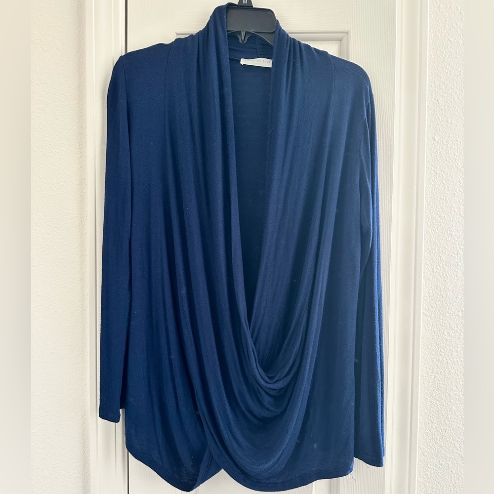 Free To Live - Women's Large Criss Cross Cardigan, Made in USA, Rayon/Spandex